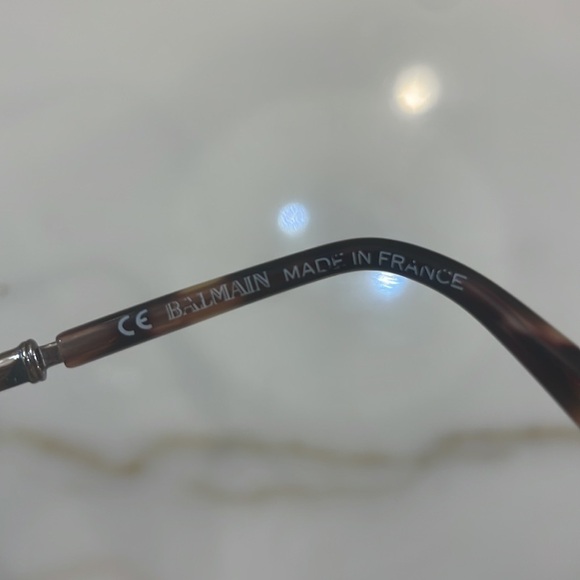 Balmain Glass Frames—BEAUTIFUL! Tortoise Shell & Silver—Made in France —Like New - Picture 12 of 12